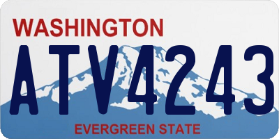WA license plate ATV4243