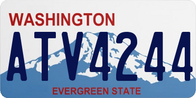 WA license plate ATV4244