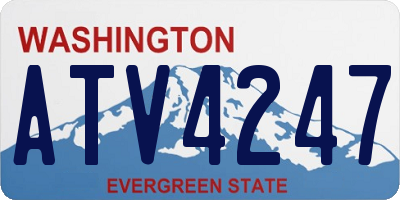 WA license plate ATV4247