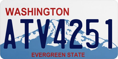 WA license plate ATV4251