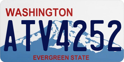 WA license plate ATV4252
