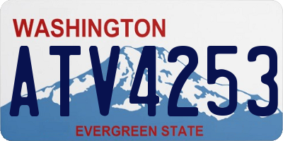 WA license plate ATV4253