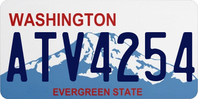 WA license plate ATV4254