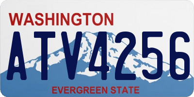 WA license plate ATV4256