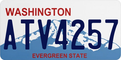 WA license plate ATV4257