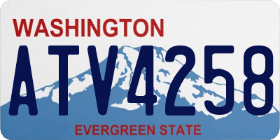 WA license plate ATV4258