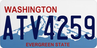 WA license plate ATV4259