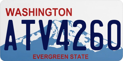 WA license plate ATV4260