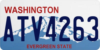 WA license plate ATV4263