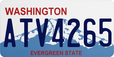 WA license plate ATV4265