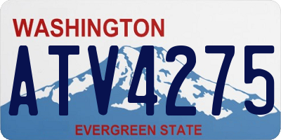 WA license plate ATV4275