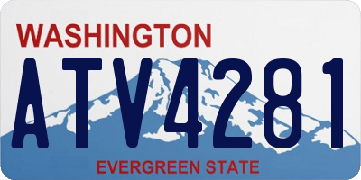 WA license plate ATV4281