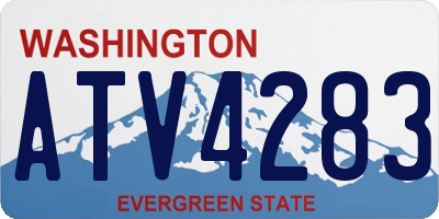 WA license plate ATV4283