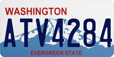 WA license plate ATV4284
