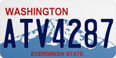 WA license plate ATV4287