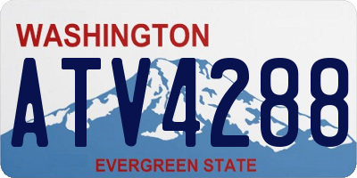 WA license plate ATV4288