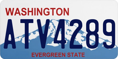 WA license plate ATV4289
