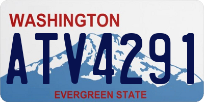 WA license plate ATV4291