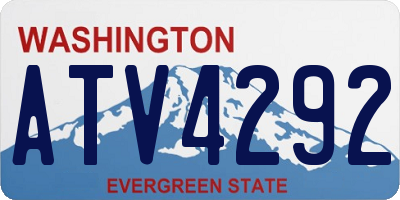 WA license plate ATV4292