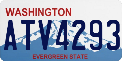 WA license plate ATV4293