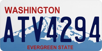 WA license plate ATV4294