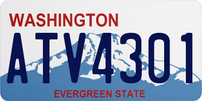 WA license plate ATV4301