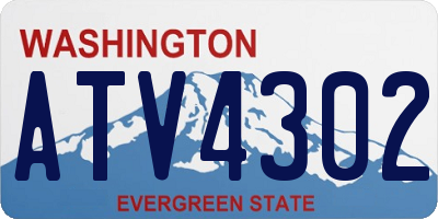 WA license plate ATV4302