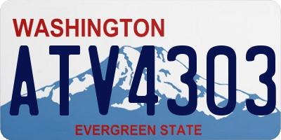 WA license plate ATV4303