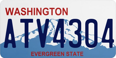 WA license plate ATV4304