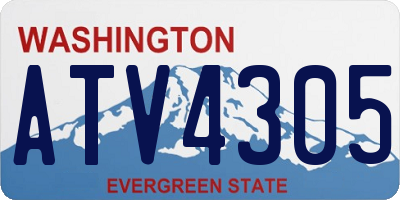 WA license plate ATV4305