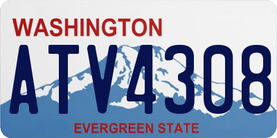 WA license plate ATV4308