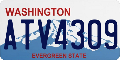 WA license plate ATV4309