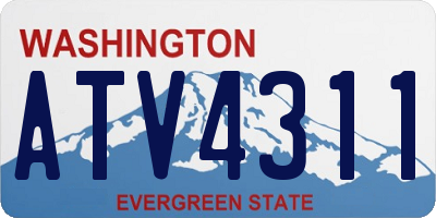 WA license plate ATV4311