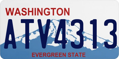 WA license plate ATV4313
