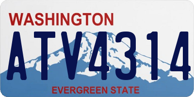 WA license plate ATV4314