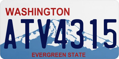 WA license plate ATV4315