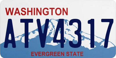 WA license plate ATV4317
