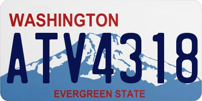 WA license plate ATV4318