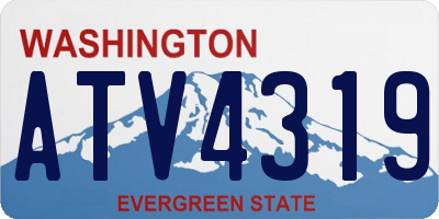 WA license plate ATV4319