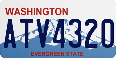 WA license plate ATV4320