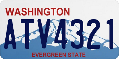 WA license plate ATV4321