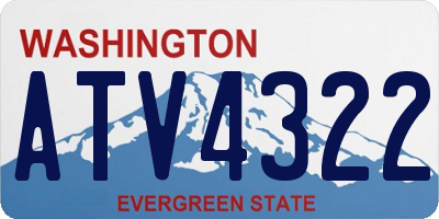 WA license plate ATV4322