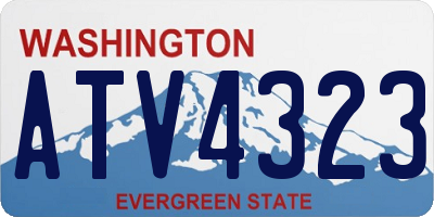 WA license plate ATV4323