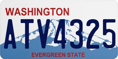 WA license plate ATV4325