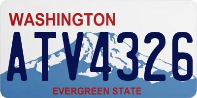WA license plate ATV4326