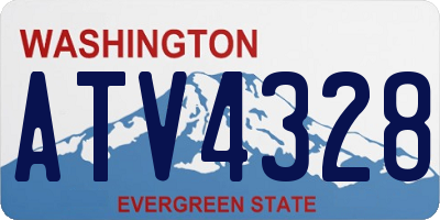 WA license plate ATV4328