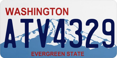 WA license plate ATV4329