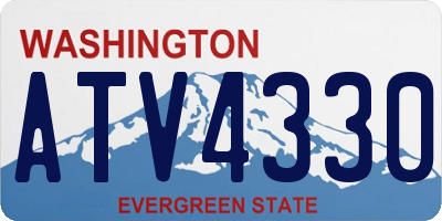 WA license plate ATV4330