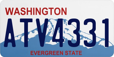 WA license plate ATV4331