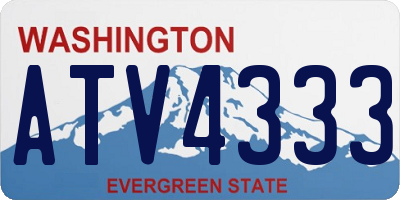 WA license plate ATV4333